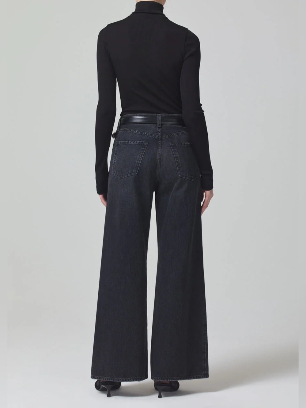 Citizens of Humanity Beverly Slouch Boot in Prophecy Wide Leg Rigid Crop Ankle - Picture 2 of 9